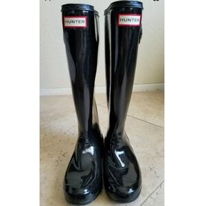 Hunter Women's Gloss Black Rain Boot